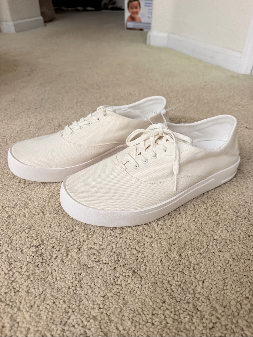 OluKai Men's Low-Top Canvas Sneakers in Off-White